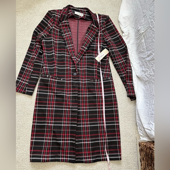RD Style Plaid or Tartan Long Jacket - Picture 3 of 12